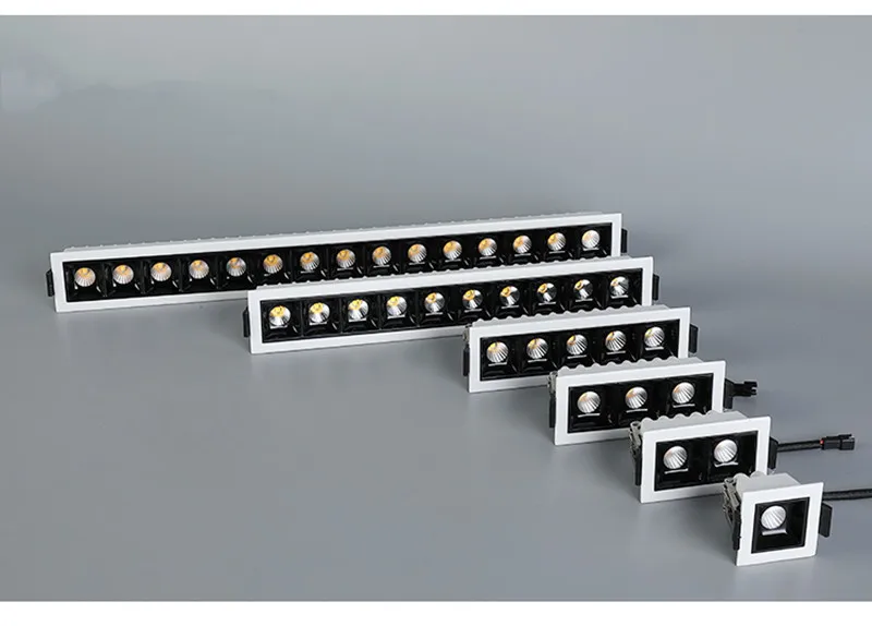Anti-glare Recessed LED Linear Downlight 30W 20W 10W 6W 4W 2W Dimmable 110V 220V COB Ceiling Lamp 24&deg; Spot Light Indoor Lighting