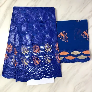 

african embroidery fabric cotton bazin riche getzner 2020 new guinea brocade african fabric nigerian gele headtie 5+2 yards/lot