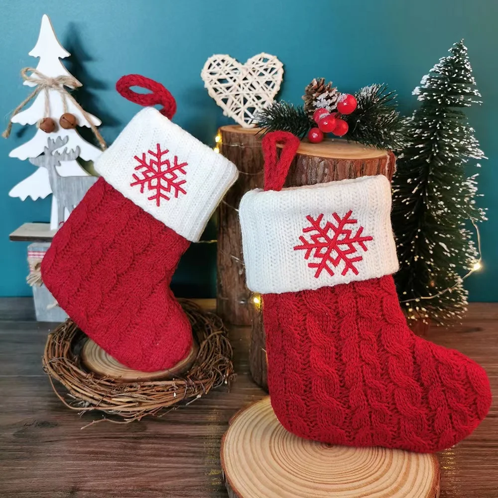 Casual Daily Snowflakes Christmas Tree Letters Weave Contrast O Neck Sweaters main image 0