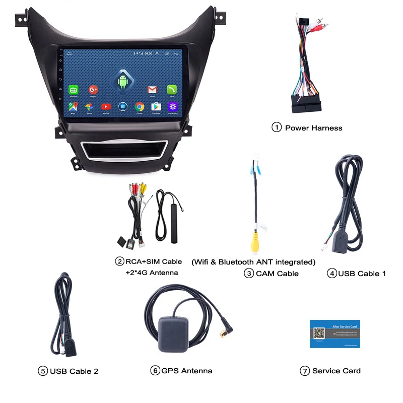 4G Lte все Netcom 9 дюймов Android 8,0 автомобильный dvd gps навигатор для hyundai Elantra/Avante 2012- мультимедийная система - Цвет: 2.5D screen