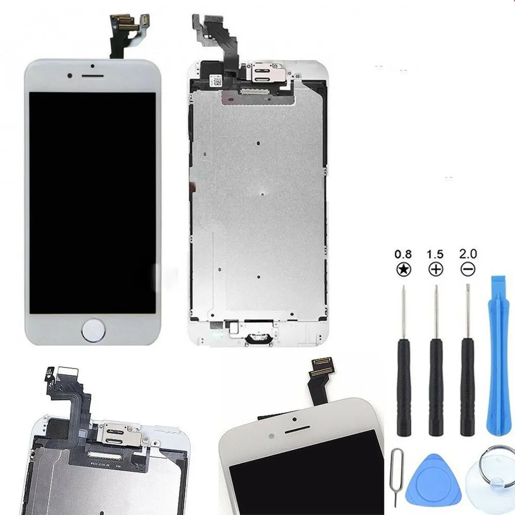Для iPhone 6 замена дигитайзера сенсорный экран белый черный Замена для iPhone 6 с набором инструментов для ремонта