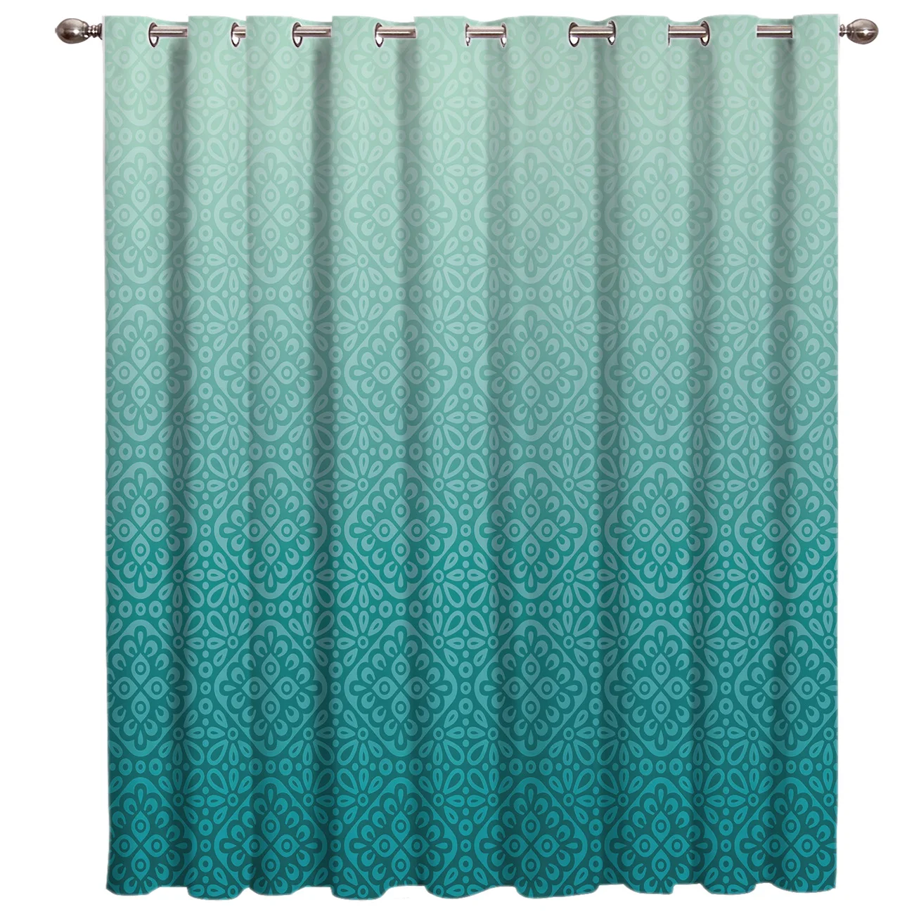 Градиентные классические зеленые оконные занавески для комнаты большие шторы