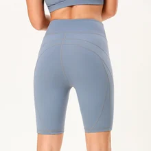 Женские шорты для тренажерного зала высокие спортивные эластичные Йога Тренировка Высокая талия Половина Леггинсы G66