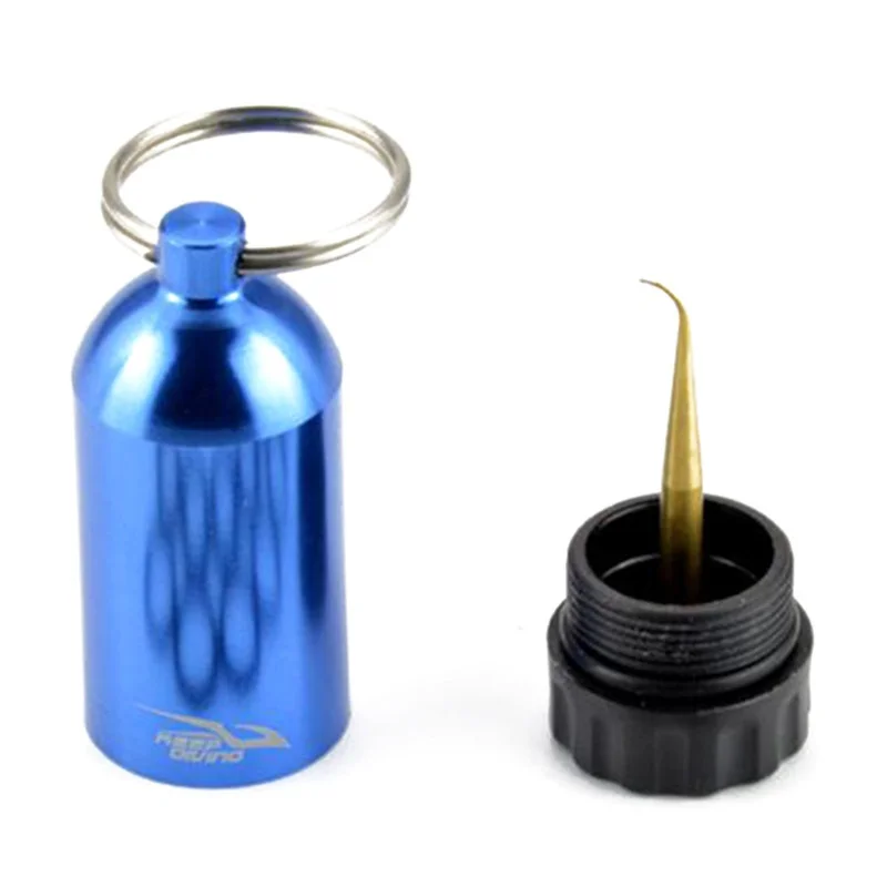 

New Mini Aluminum Scuba Dive Diving Tank Keychain With 12 O Rings And Brass Pick Swimming Diving Water Sport Scuba Repair Kit