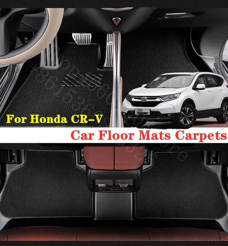 Puou для Honda CRV-19 автомобильные коврики, ковры, передний и задний полный набор, пользовательские автомобильные накладки для ног, автомобильные водонепроницаемые ковровые покрытия