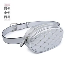 Модный женский кошелек с заклепками, на плечо, с цепочкой, многофункциональный, для улицы, на каждый день, кошелек