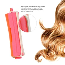 6 шт. салон холодной волны стержни волос ролик с резиновой лентой щипцы для завивки волос Инструменты для укладки волос DIY