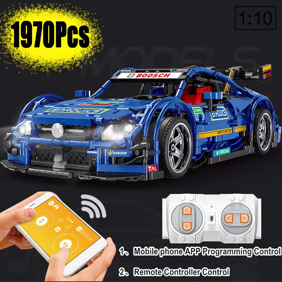 

C63 technology series 13073 1970Pcs Compatible Legoinglys MOC-6687 APP programming remote control RC Car Set Building Blocks Toy