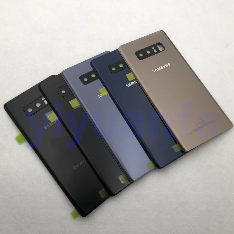 Original Back Glass For Samsung Galaxy Note 8 N950 N950F N9500 Battery Back Cover Door Housing Replacement+ Camera Glass