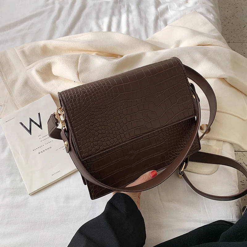 Bolsa Mujer, сумки для женщин, роскошные сумки, женские сумки, дизайнерские, крокодиловый узор, кожа, сумка через плечо, сумка-мессенджер