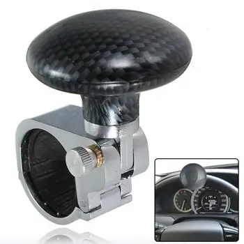 

Black Power Steering Wheel Knob 8 X 5.6cm 3.14"X2.20" Alloy Collapsible