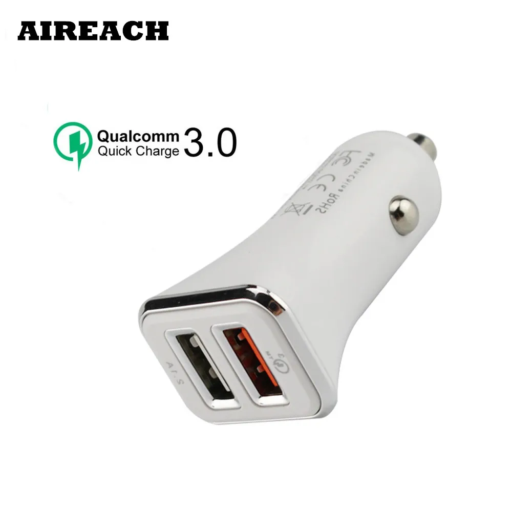 AIREACH автомобильное зарядное устройство USB Quick Charge 3 0 2 мобильный телефон порта