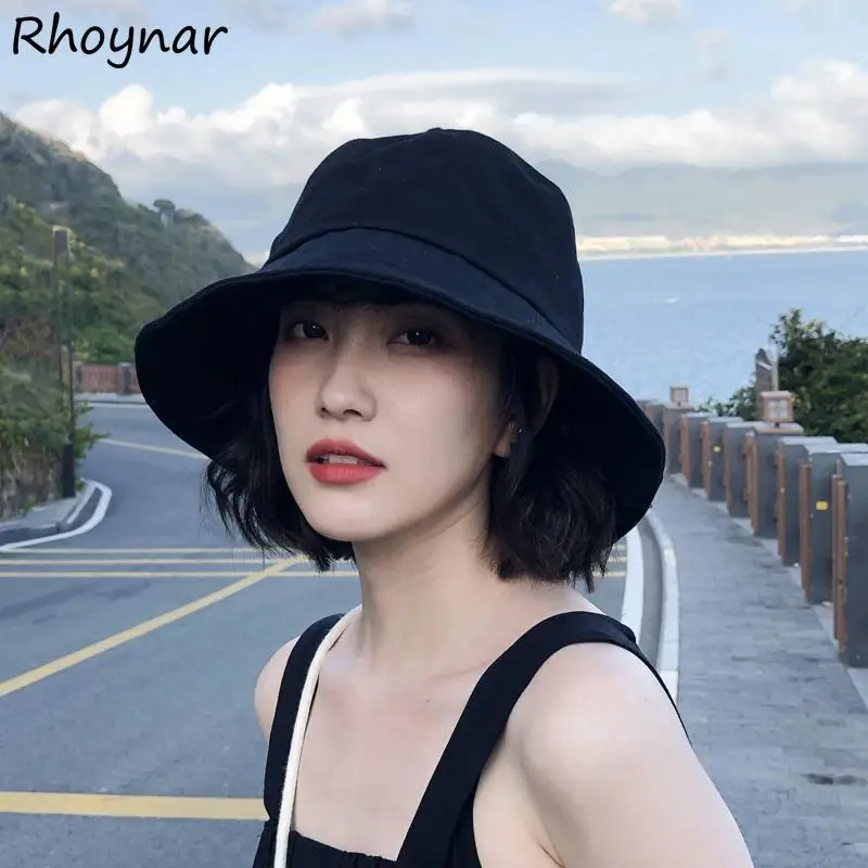 Bucket Hats Women Solid Simple Hot Sale 
