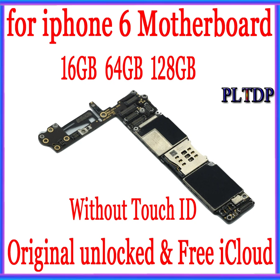 Бесплатный iCloud для iphone 6 4 7 дюймов материнская плата с/без Touch ID 16 Гб 64 128 ГБ 100%
