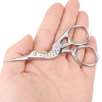 

Scissors Nail Art Stork Crane Bird Scissors Cutters Styling Tools 1Pcs/Lot Durable Stainless Steel Vintage Classic Embroidery