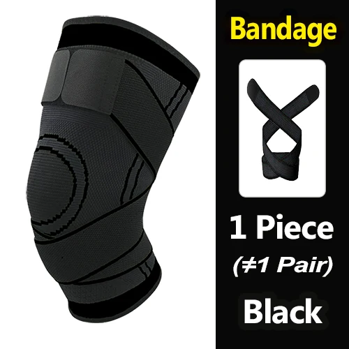 Дышащий тепло Kneepad Зима Спортивная безопасность наколенники Training эластичные сапоги до колена Поддержка Колено защиты 1 шт - Цвет: Bandage - Black