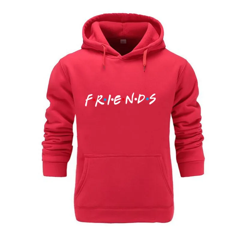 GVHHCK Unisex Friends Member Pop Fashion Warm-ing Soft Women Hoodies Sweatshirt Hip Hop Clothing - Цвет: red