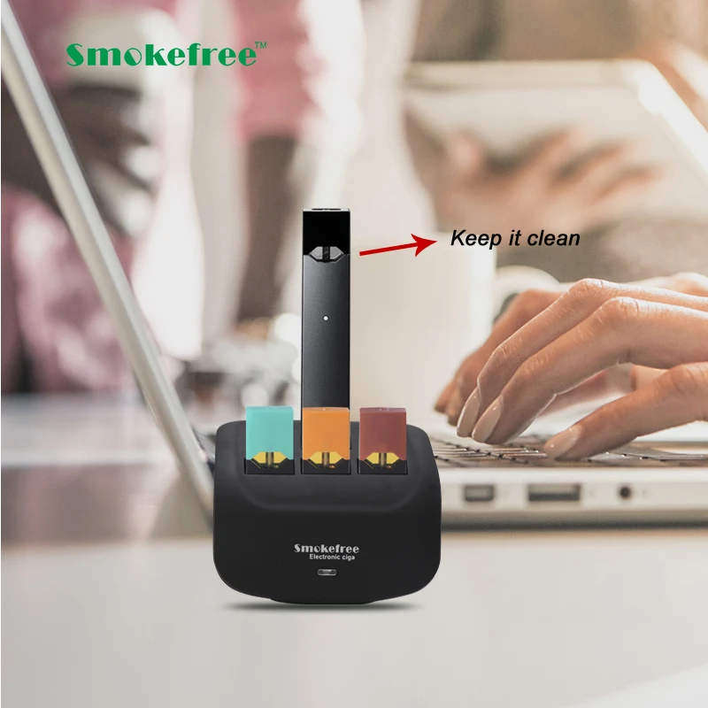 Простой стиль vape зарядка USB мульти зарядное устройство для JUUL с 3 julpods держатель