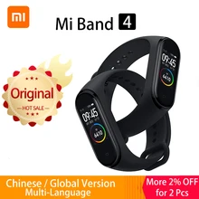 Xiaomi mi Band 4 глобальная версия цветной экран Смарт-Браслет фитнес-трекер mi Band 4 браслет Bluetooth водонепроницаемый для IOS/Android