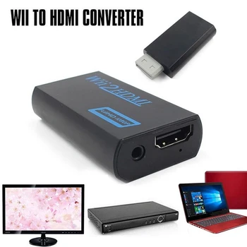 

For Wii TO HDMI Converter Wii2 HDMI with 3.5mm Audio Video Output Automatic Upscaler Adapter Support NTSC 480i PAL 576i 1080P