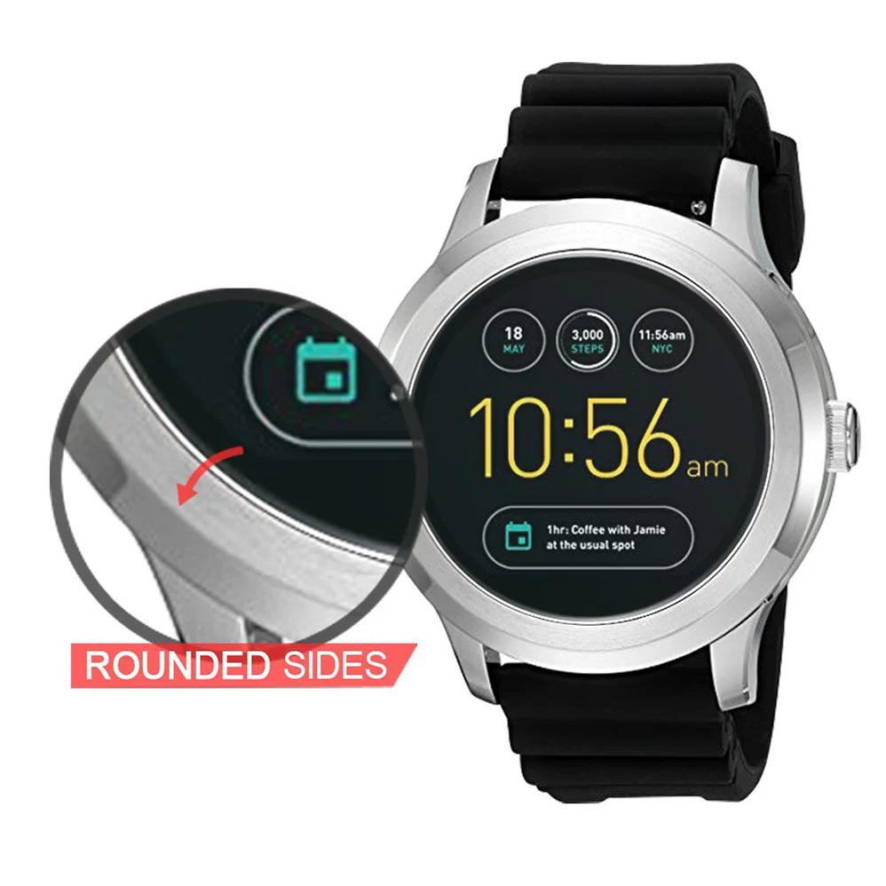 2 шт. в упаковке для Fossil Q Founder Gen 1 gen 2 0,3 мм 2.5D 9H закаленное стекло для защиты экрана Ультрапрозрачная пленка для защиты от царапин