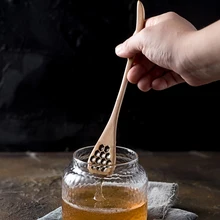 

3Pcs Honey Dipper Sticks Wooden Honey Spoons Long Handle Wood Honey Server Coffee Tea Drink Stirrer Mixing Spoon Tea Accessories