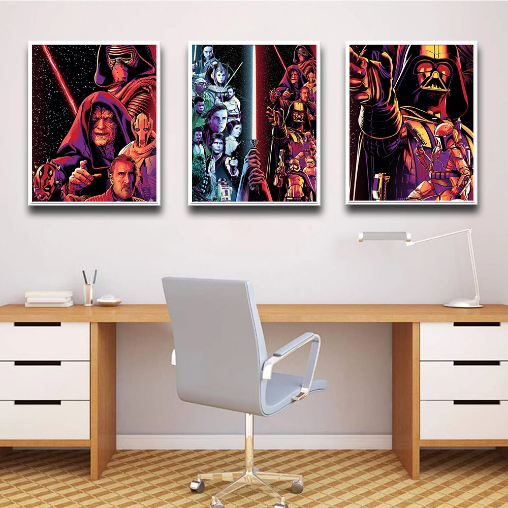 

Funny Star War Art Painting And Print Fashion Canvas Painting Poster For Living Room Bedroom Decor Woonkamer Home Decor
