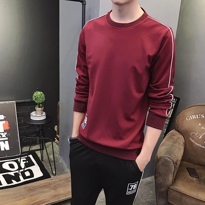 

Spring New Style MEN'S Sweater Trousers Set Teenager Casual Running Sports Set Students Tide