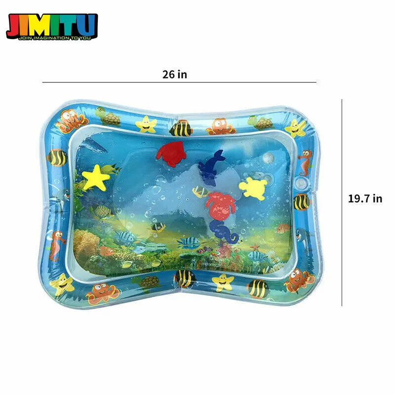 66x50 см детский водный игровой коврик, надувной, утолщенный, ПВХ, для младенцев, животик, время, игровой коврик для малышей, для веселой активности, игровой центр, водный коврик