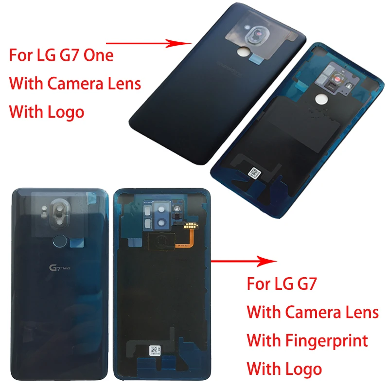 

For LG G7 ThinQ G7+ G710 G710EM Glass Rear Housing Battery Cover For LG G7 One Rear Housing Back Cover With Logo