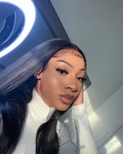 Hueso recto frente de encaje pelucas de cabello humano transparente peluca Frontal de encaje T parte Remy brasileño recto peluca con malla Frontal 28 30 pulgadas