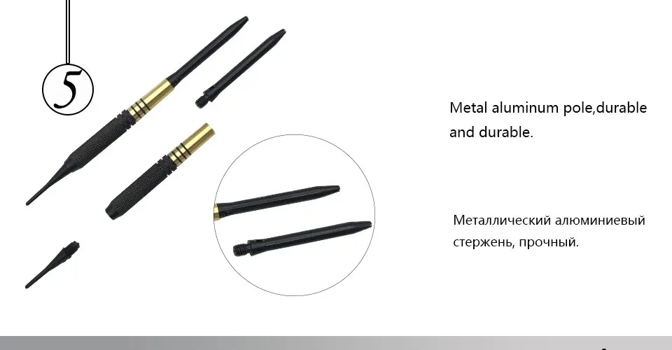 Easytoday 3Pcsset Electronic Darts Soft Tip Professional Metal Dart Barrel Shaft Aluminum Darts Flights Entertainment Games (5)