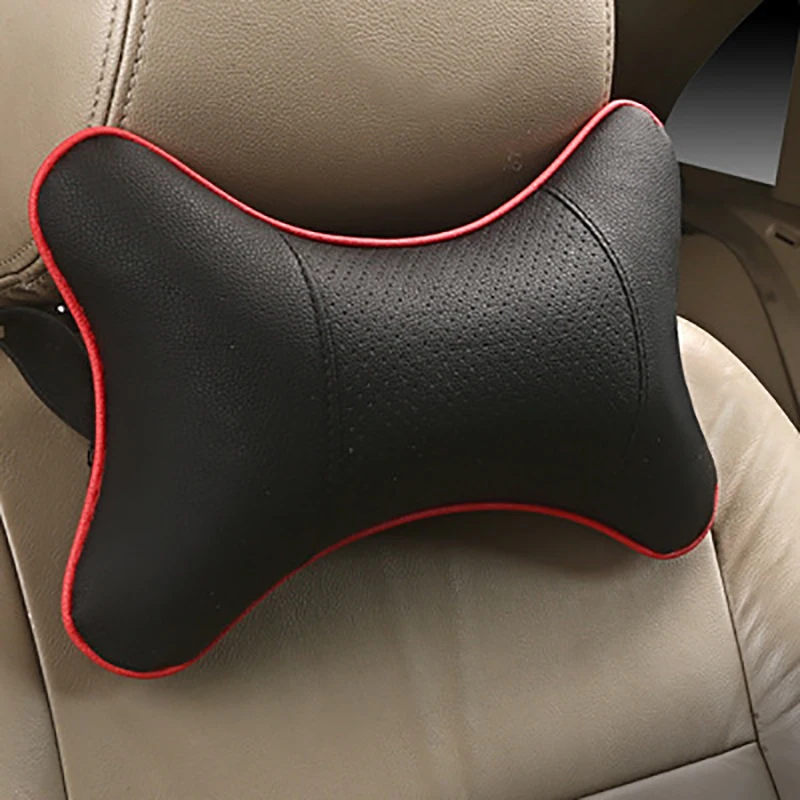 Reposacabezas Universal para asiento de coche, almohada de memoria para el  cuello de cuero Pu de doble cara, cojín Protector de soporte para la  cabeza, accesorios de viaje para automóvil - AliExpress