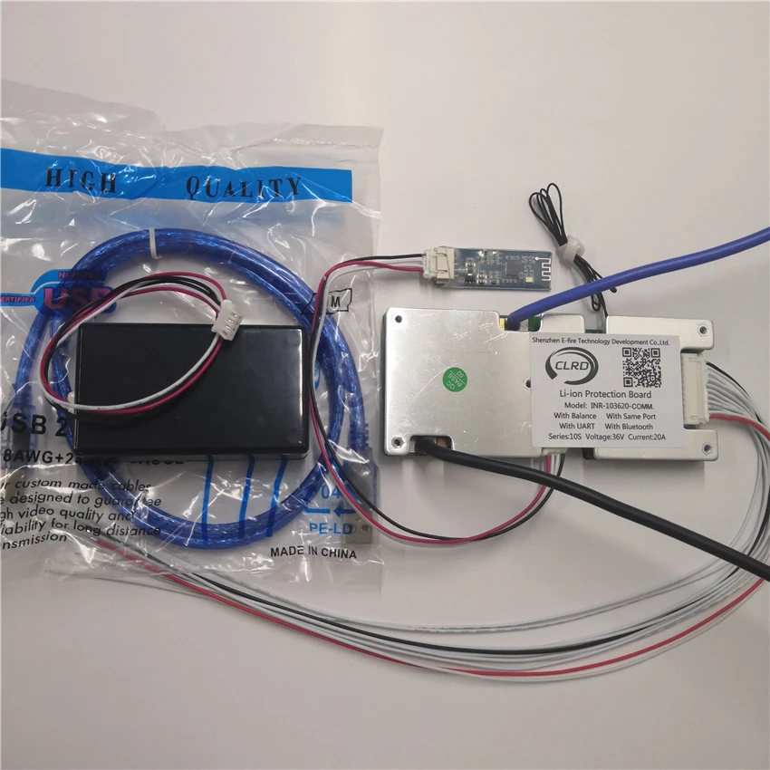 10s 36v 20A 30A 40A 50A 60A литий-ионный умный bms с модулем bluetooth bms с коммуникационная плата интерфейса UART порт