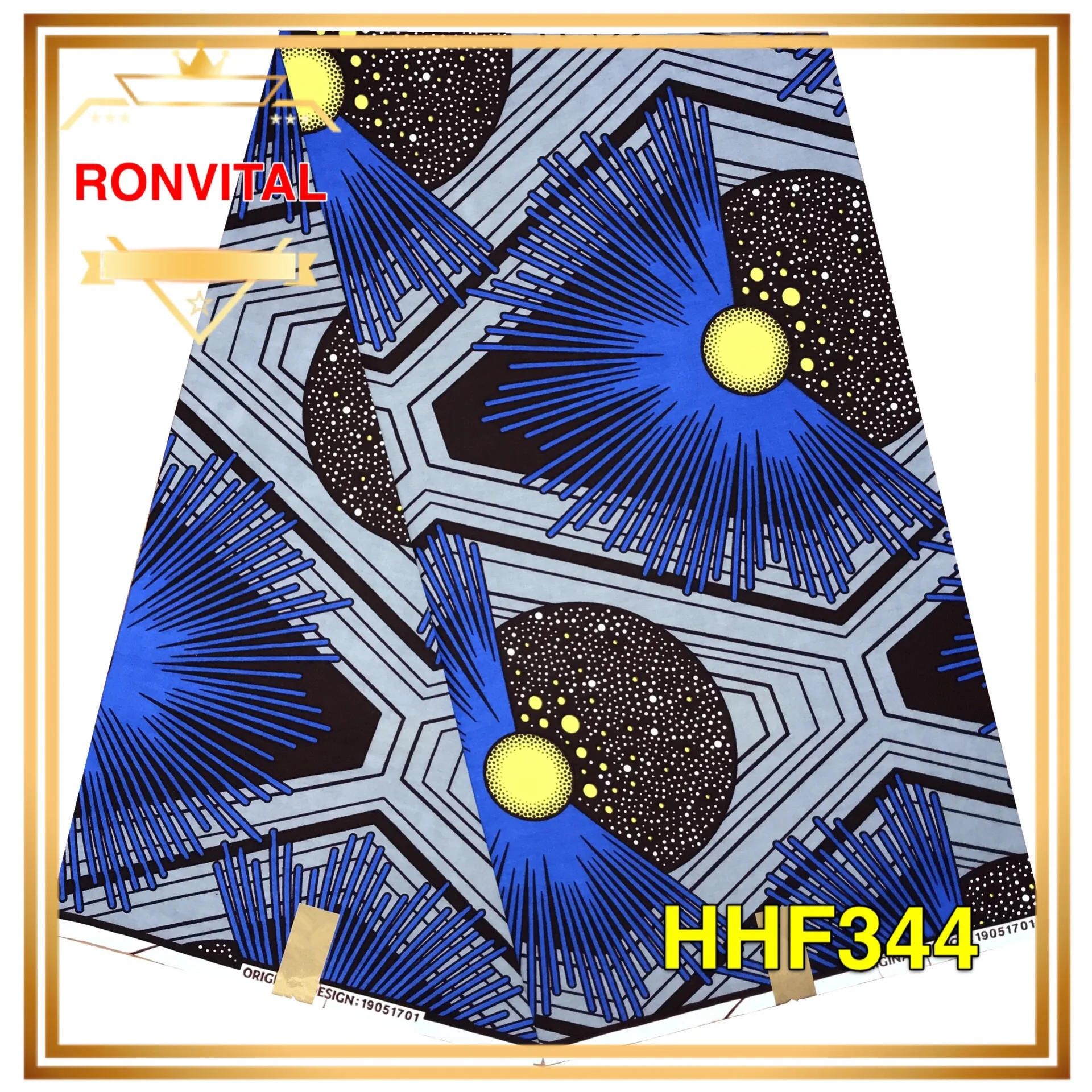 Женское платье, сделай сам, ткань, воск RONVITAL, распродажа, Африканский воск, высокое качество, хлопок, материал с принтом, сделай сам, ткань, 6 ярдов/партия