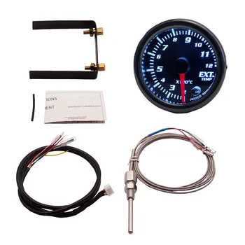 

7 Color 2" /52mm Universal Car LED Exhaust Gas Temp Gauge Temp EGT W/ Sensor