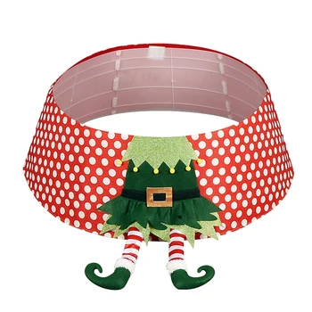 

48 Inch Non Woven Fabric With Delightful Legs New Year Holiday Christmas Tree Skirt Party Easy Install Base Cover Round Collar