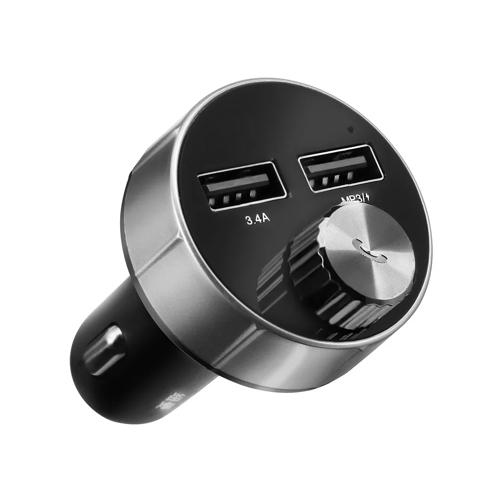Автомобильный Bluetooth 5,0 fm-передатчик, беспроводной аудио приемник, Автомобильный MP3 плеер 3.4A, двойной USB, быстрое зарядное устройство, автомобильные аксессуары