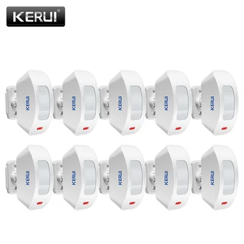 KERUI-무선 커튼 적외선 감지기, 창 PIR 모션 센서 433MHz 무선 GSM PSTN 홈 보안 경보 시스템