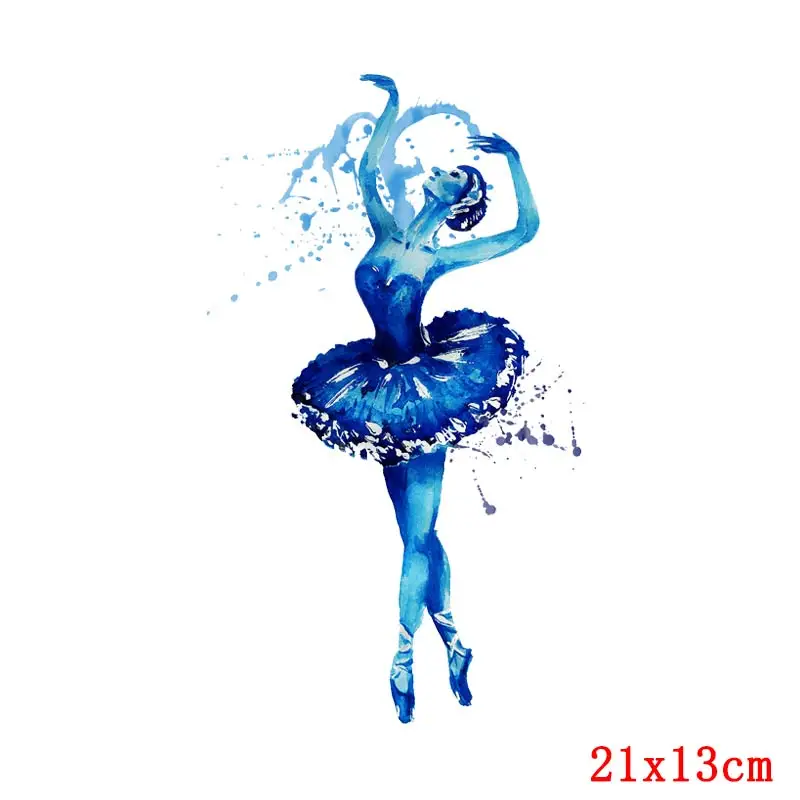 Термо-Стикеры для одежды на одежду мода балет девушка железа на нашивки с полосками передачи плавкая одежда применение одного пользовательского патч