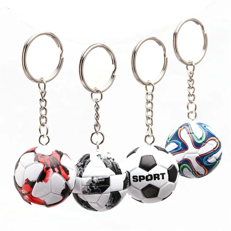 

3D Sports Football Key Chains Souvenirs PU Leather Keyring for Men Soccer Fans Keychain Pendant Boyfriend Gifts