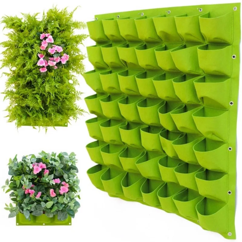 

Custom wall seedling Grow Bags pocket vertical garden Planting Hanging home tools fabric seedsplants Vegetable jardin growing