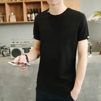 

10254-New men's short-sleeved t-shirt round neck half sleeve top