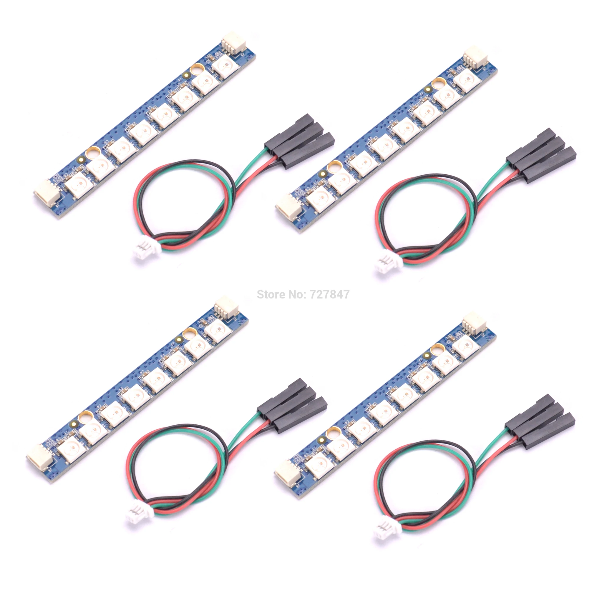 

8X RGB 5050 LEDS Programmable LED bar WS2812 Lights Board LED Strip for RC FPV Racing Drone Multi Rotor