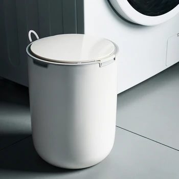 

Trash Can Pressing Type Waste Bin Garbage Rubbish Dustbin Storage Bucket Sanitary Cleaning Tool for Office Home Kitchen Toilet