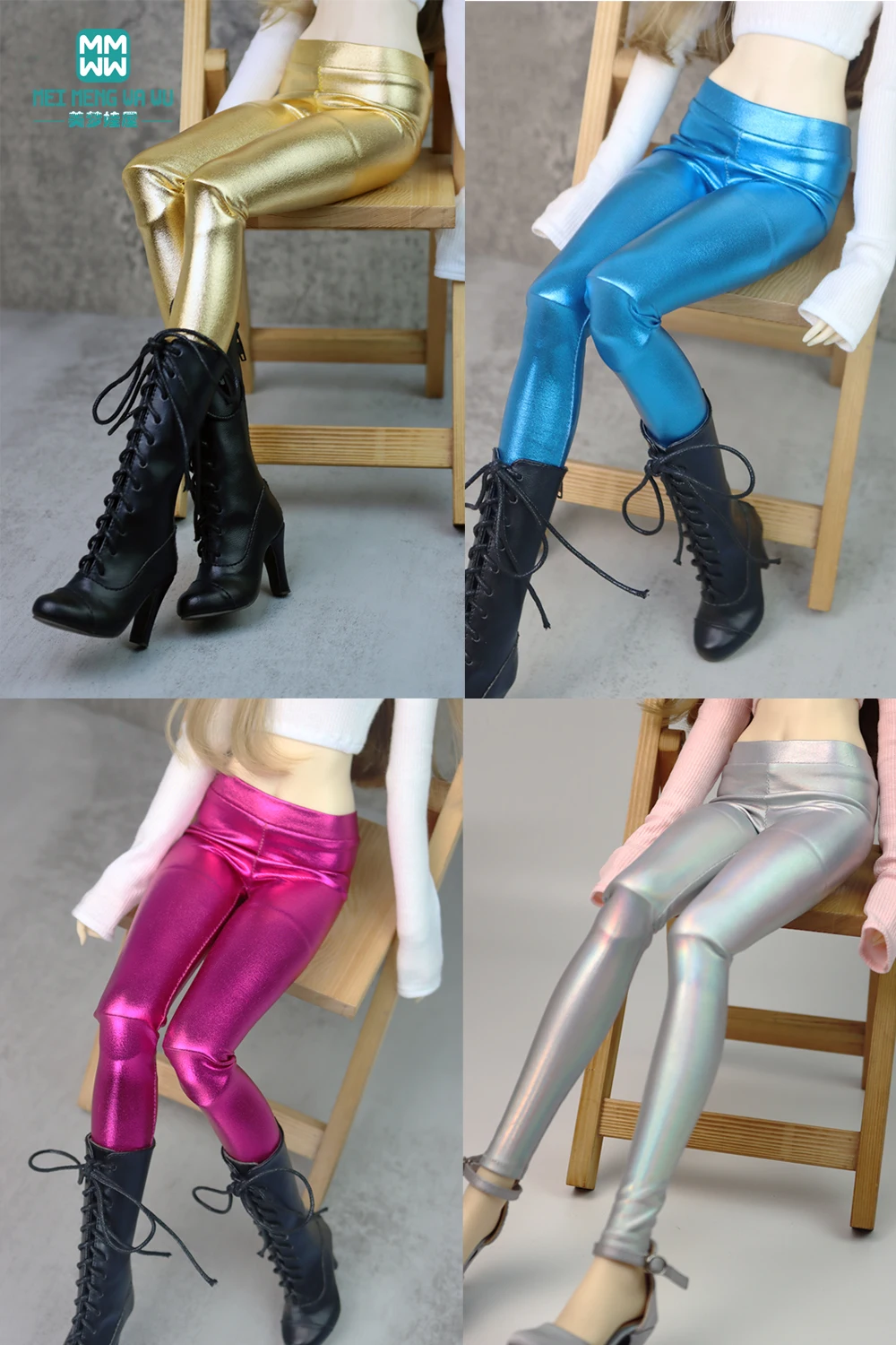 

BJD Doll Clothes Fashion Leather Pants for 28-60CM 1/3 1/4 1/6 DD SD YOSD MSD Toys accessories Girl's gift