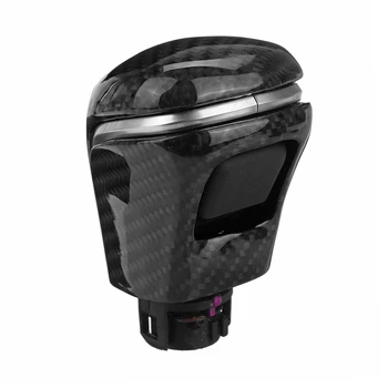 

Auto Gear Shift Knob Real Carbon Fiber Car Gear Shift Knob With Silver/ Red/Blue Strip For Toyota Camry SE XSE LE XLE 2018-2020