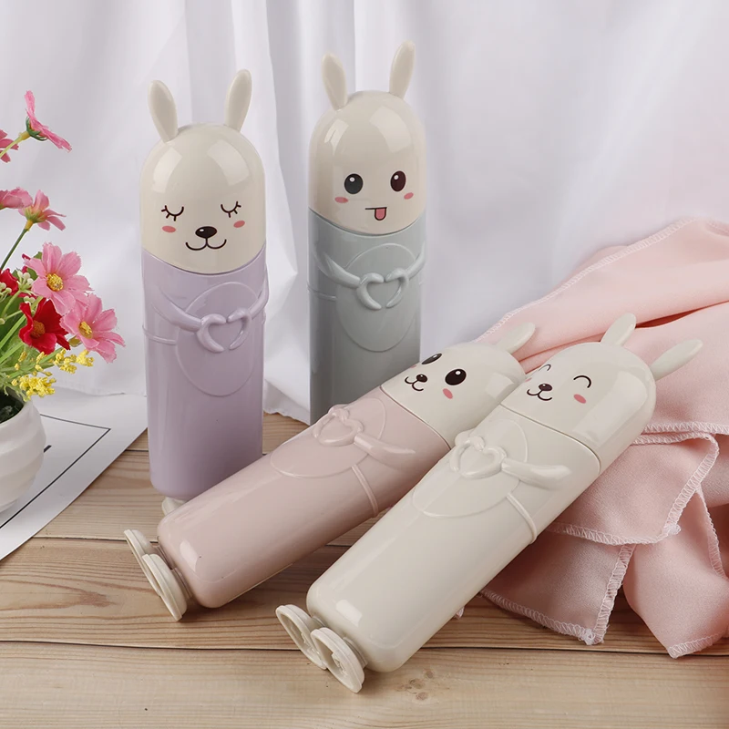 Kaimaily Storage Box Cute Rabbit Toothbrush Toothpaste Holders Travel Portable Tooth Brush Cover Case Cartoon Toothbrush Box Bathroom Container 4 Pcs Kaimaily Storage Box Cute Rabbit Toothbrush Toothpaste Holders Travel Portable Tooth Brush Cover Case Cartoon Toothbrush Box Bathroom Container 4 Pcs