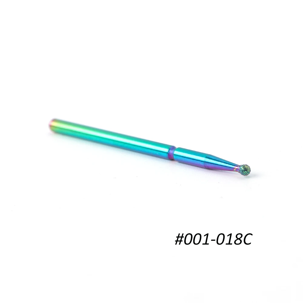 001-018C 1 шт. алмазные сверла для ногтей, радужные карбидные фрезы, роторные заусенцы, электрический инструмент для очистки кутикулы, для маникюра, SA1514-1 - Цвет: 001-018C