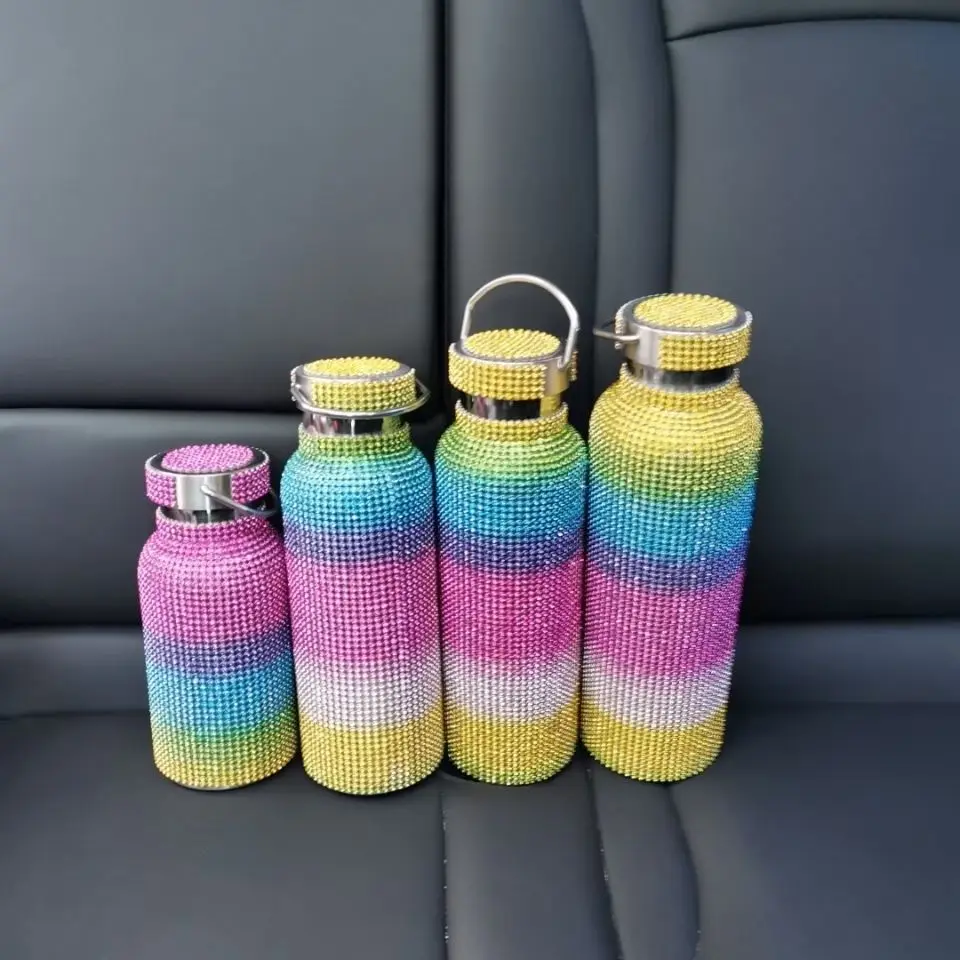 

Diamond Water Bottle Diamond Thermos Bottle Stainless Steel Sparkling Vacuum Flask Thermal Mug Cool Thermocup for Gift Bottle